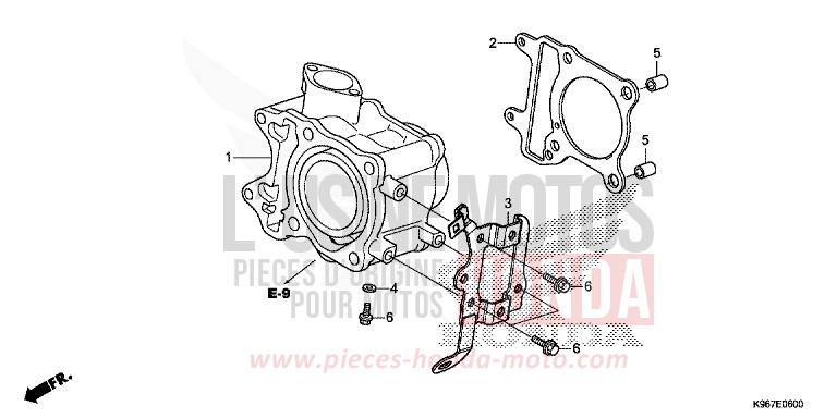 CYLINDER for WW125 PEARL COOL WHITE (NHA16) from 2019