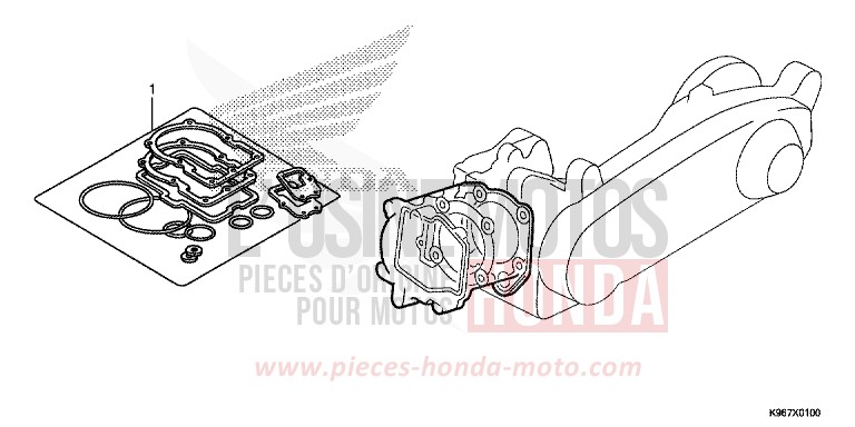 GASKET KIT A for WW125 PEARL NIGHTSTAR BLACK (NHA84) from 2019