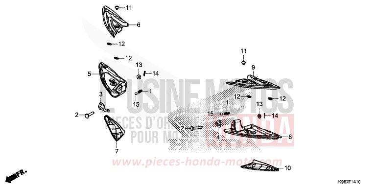 PILLION STEP for WW125 PEARL SPLENDOR RED (R369) from 2019