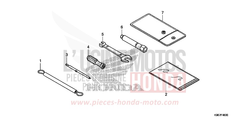 TOOLS for WW125 PEARL SPLENDOR RED (R369) from 2019
