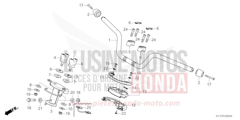 HANDLE PIPE/HANDLE COVER for WW125 CANDY LUSTER RED (R368) from 2021