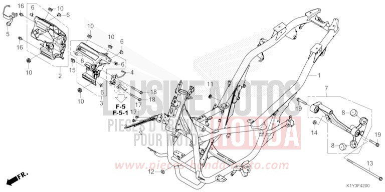 FRAME BODY for WW125 PEARL JASMINE WHITE (NHB35) from 2021