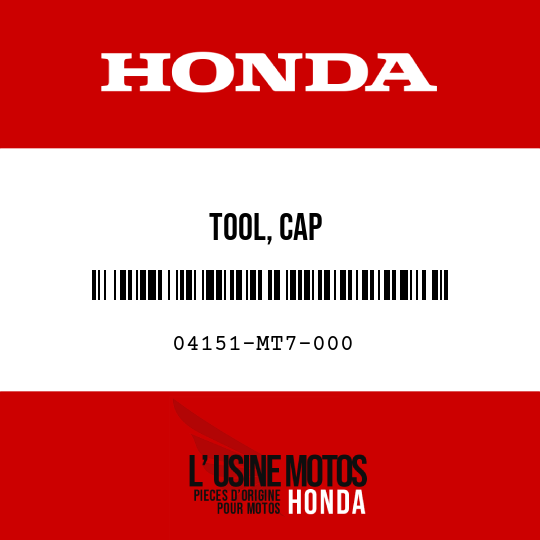 image de 04151-MT7-000 TOOL, CAP