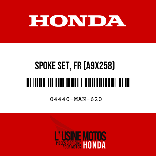 image de 04440-MAN-620 SPOKE SET, FR (A9X258)