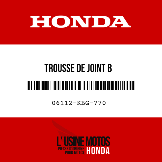 image de 06112-KBG-770 TROUSSE DE JOINT B