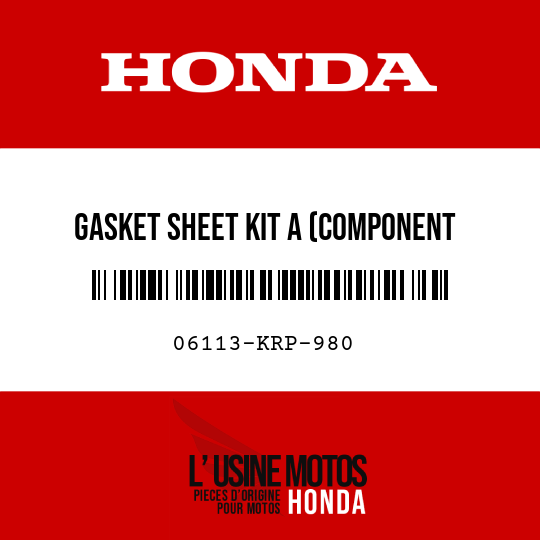 image de 06113-KRP-980 GASKET SHEET KIT A (COMPONENT PARTS)