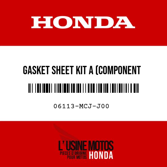 image de 06113-MCJ-J00 GASKET SHEET KIT A (COMPONENT PARTS)