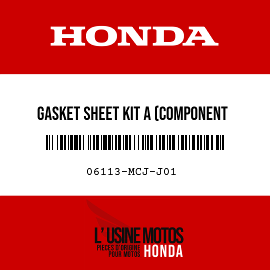 image de 06113-MCJ-J01 GASKET SHEET KIT A (COMPONENT PARTS)