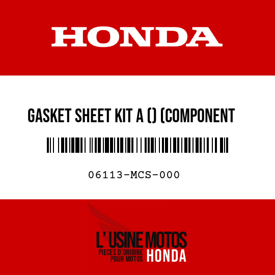image de 06113-MCS-000 GASKET SHEET KIT A () (COMPONENT PARTS)