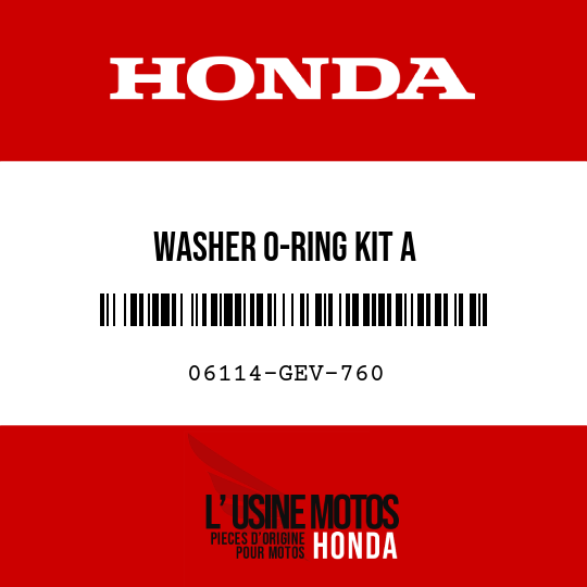 image de 06114-GEV-760 WASHER O-RING KIT A