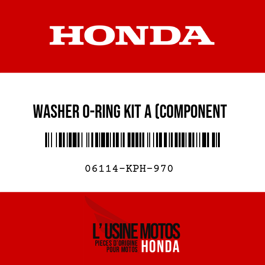 image de 06114-KPH-970 WASHER O-RING KIT A (COMPONENT PARTS)
