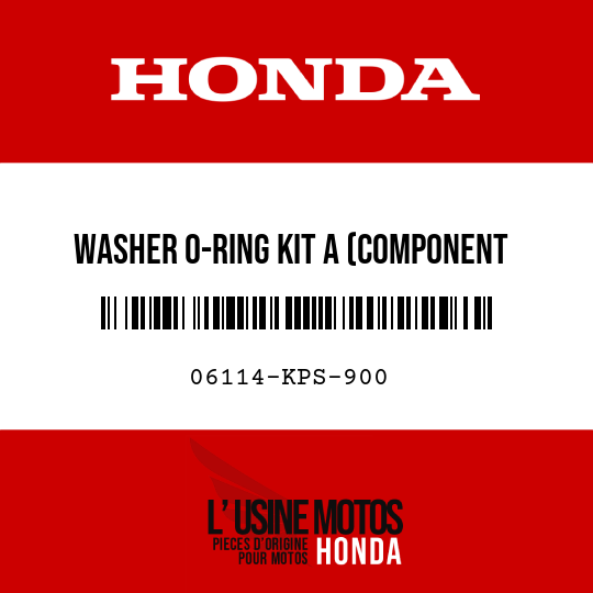 image de 06114-KPS-900 WASHER O-RING KIT A (COMPONENT PARTS)