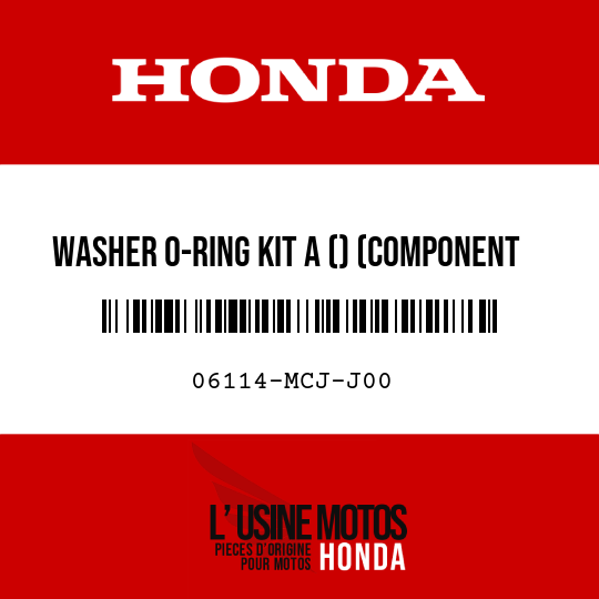 image de 06114-MCJ-J00 WASHER O-RING KIT A () (COMPONENT PARTS)
