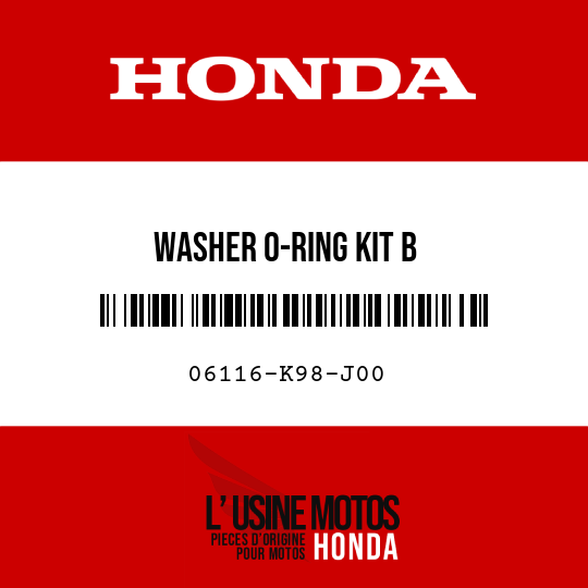 image de 06116-K98-J00 WASHER O-RING KIT B