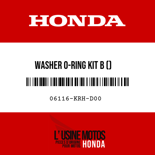 image de 06116-KRH-D00 WASHER O-RING KIT B ()