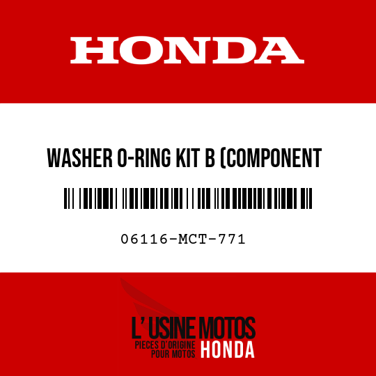 image de 06116-MCT-771 WASHER O-RING KIT B (COMPONENT PARTS)