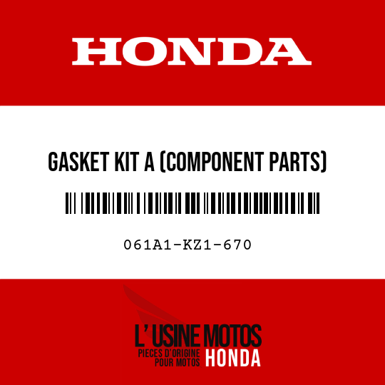 image de 061A1-KZ1-670 GASKET KIT A (COMPONENT PARTS)