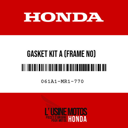 image de 061A1-MR1-770 GASKET KIT A (FRAME NO)