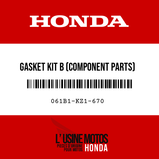 image de 061B1-KZ1-670 GASKET KIT B (COMPONENT PARTS)