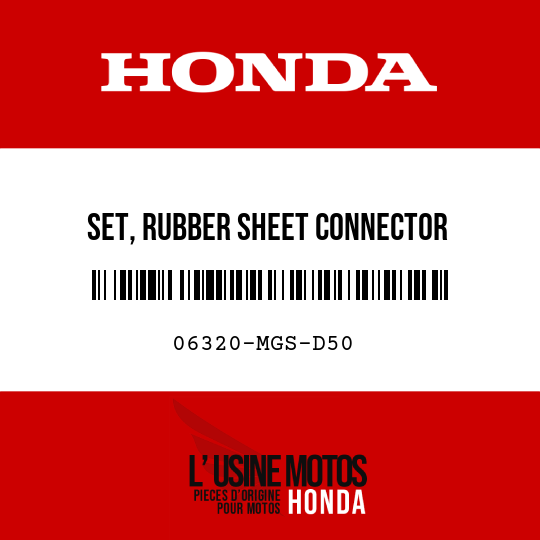 image de 06320-MGS-D50 SET, RUBBER SHEET CONNECTOR