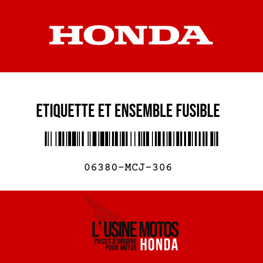 image de 06380-MCJ-306 ETIQUETTE ET ENSEMBLE FUSIBLE