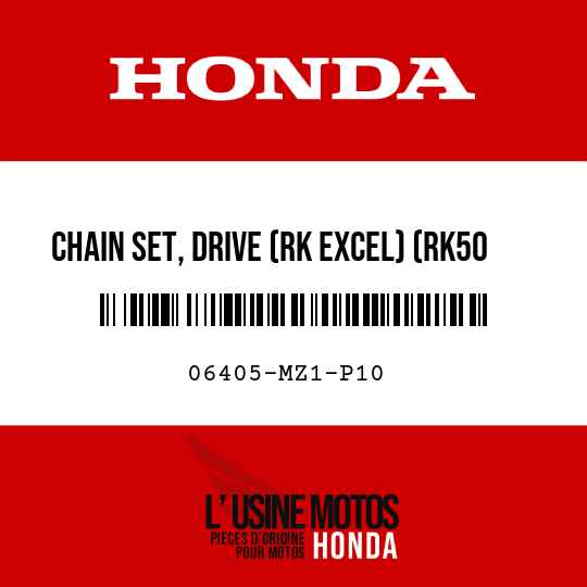 image de 06405-MZ1-P10 CHAIN SET, DRIVE (RK EXCEL) (RK50 112-120L)