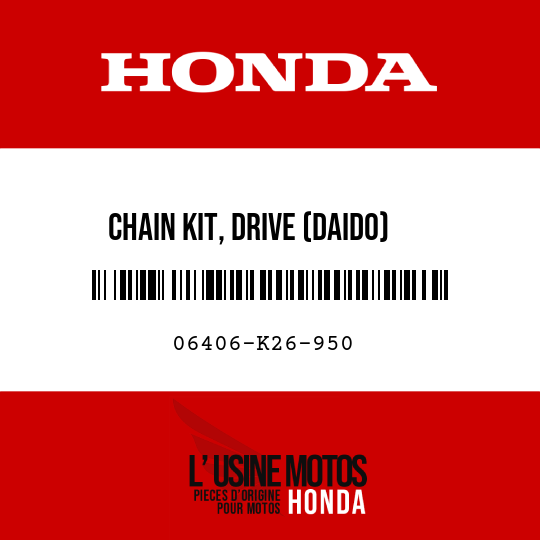 image de 06406-K26-950 CHAIN KIT, DRIVE (DAIDO) (420-15&amp34T) (106L)