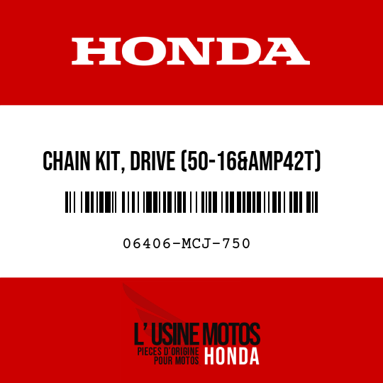 image de 06406-MCJ-750 CHAIN KIT, DRIVE (50-16&amp42T) (STANDARD LINK 108L)