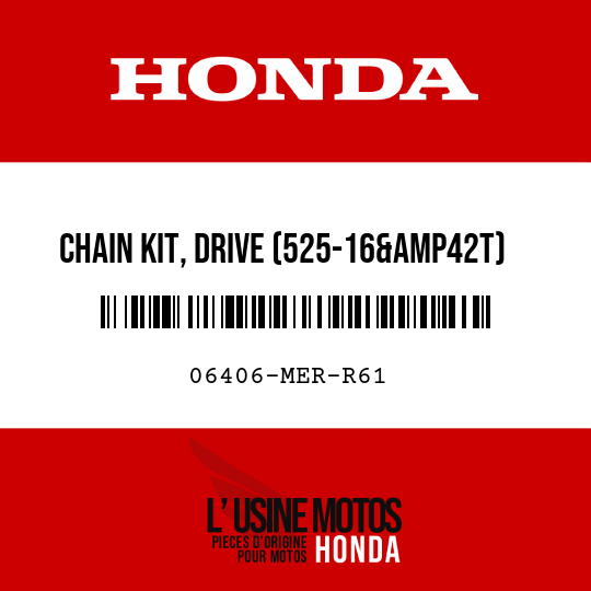 image de 06406-MER-R61 CHAIN KIT, DRIVE (525-16&amp42T)