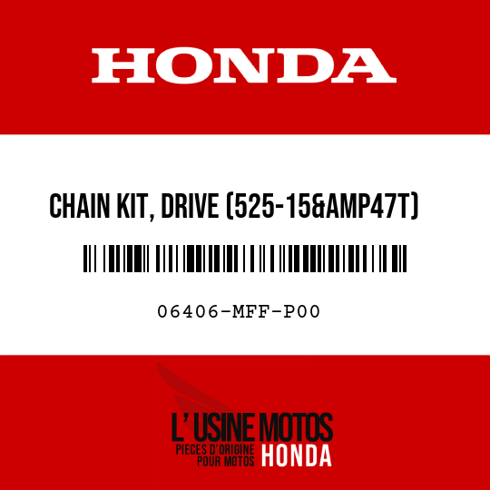 image de 06406-MFF-P00 CHAIN KIT, DRIVE (525-15&amp47T)