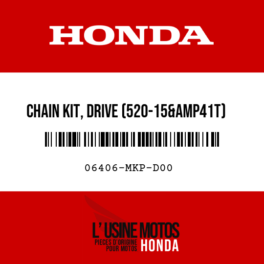image de 06406-MKP-D00 CHAIN KIT, DRIVE (520-15&amp41T) (STANDARD LINK 112L)