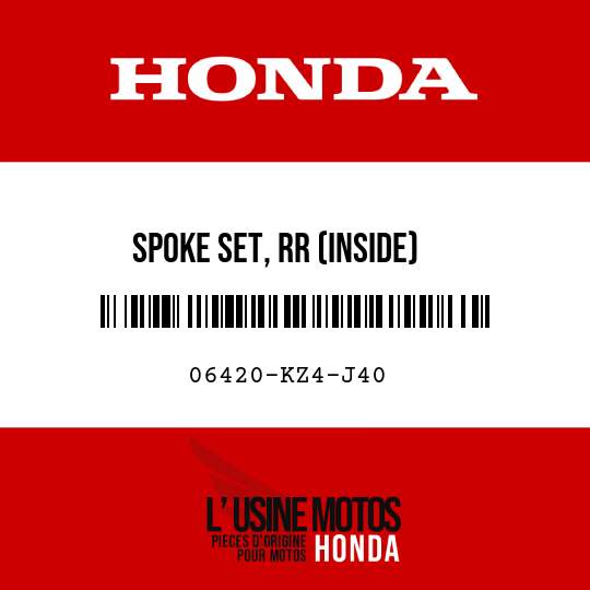 image de 06420-KZ4-J40 SPOKE SET, RR (INSIDE)