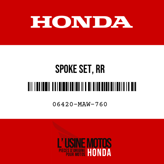 image de 06420-MAW-760 SPOKE SET, RR