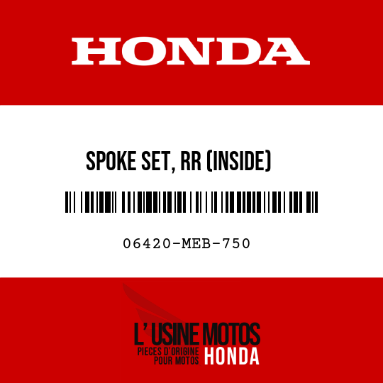 image de 06420-MEB-750 SPOKE SET, RR (INSIDE)