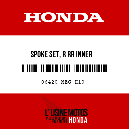 image de 06420-MEG-H10 SPOKE SET, R RR INNER
