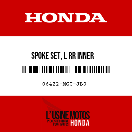image de 06422-MGC-JB0 SPOKE SET, L RR INNER