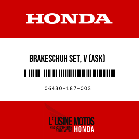 image de 06430-187-003 BRAKESCHUH SET, V (ASK)