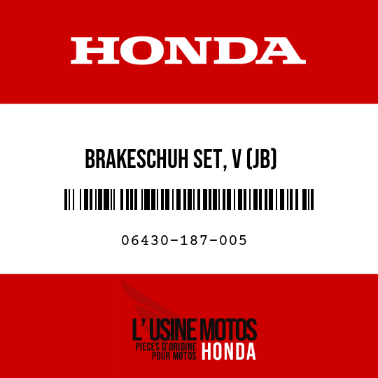image de 06430-187-005 BRAKESCHUH SET, V (JB)