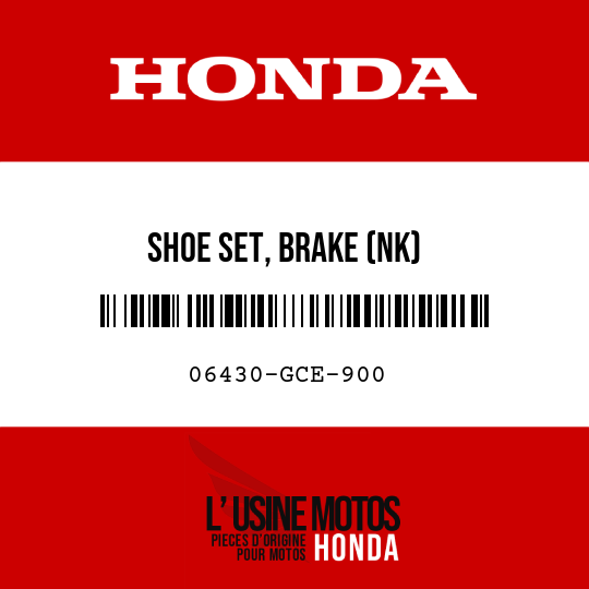 image de 06430-GCE-900 SHOE SET, BRAKE (NK)