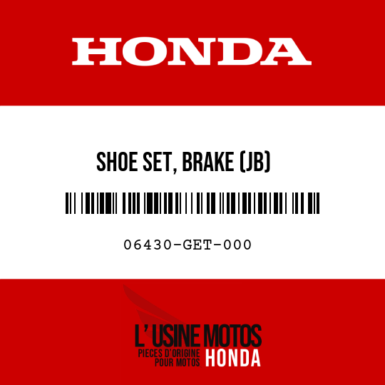 image de 06430-GET-000 SHOE SET, BRAKE (JB)