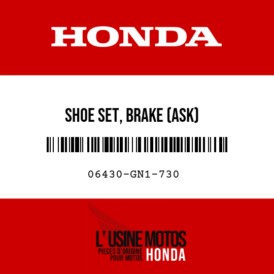 image de 06430-GN1-730 SHOE SET, BRAKE (ASK)