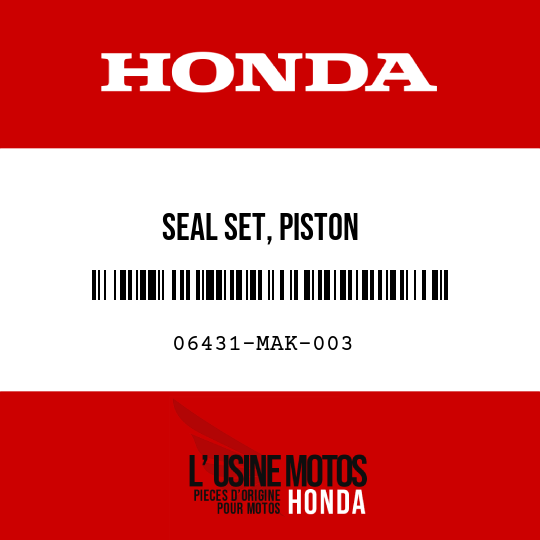 image de 06431-MAK-003 SEAL SET, PISTON