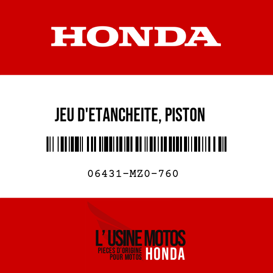 image de 06431-MZ0-760 JEU D'ETANCHEITE, PISTON