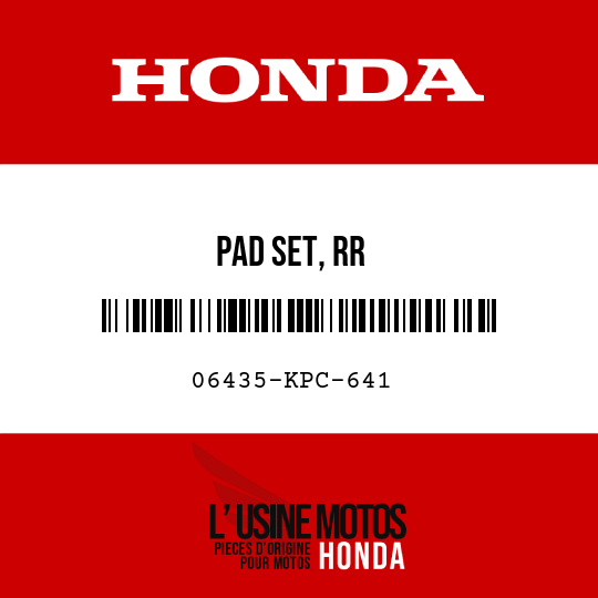 image de 06435-KPC-641 PAD SET, RR
