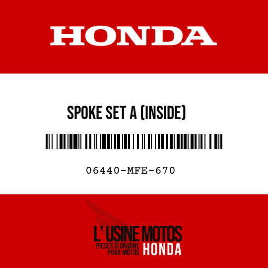 image de 06440-MFE-670 SPOKE SET A (INSIDE)