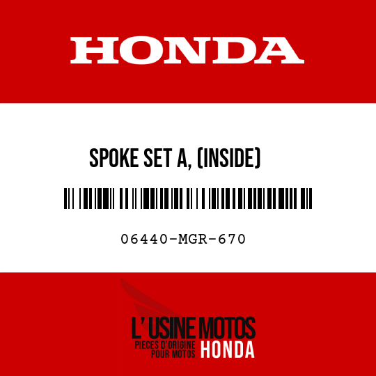 image de 06440-MGR-670 SPOKE SET A, (INSIDE)