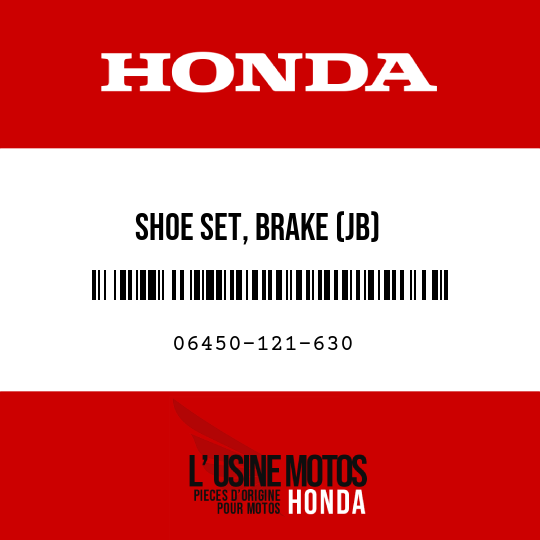image de 06450-121-630 SHOE SET, BRAKE (JB)