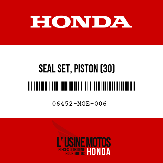 image de 06452-MGE-006 SEAL SET, PISTON (30)