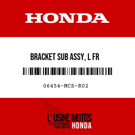image de 06454-MCS-R02 BRACKET SUB ASSY, L FR