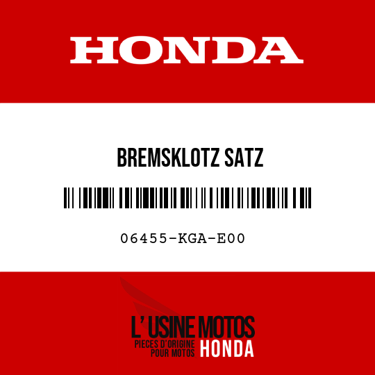 image de 06455-KGA-E00 BREMSKLOTZ SATZ